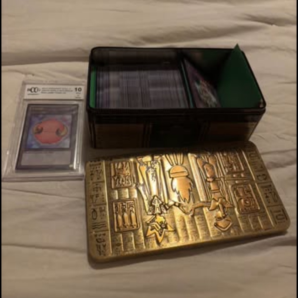 Gold Hieroglyphic Card Storage Box